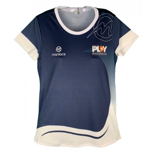 CAMISETA MANIACS PLAY BT - AZUL/BRANCA